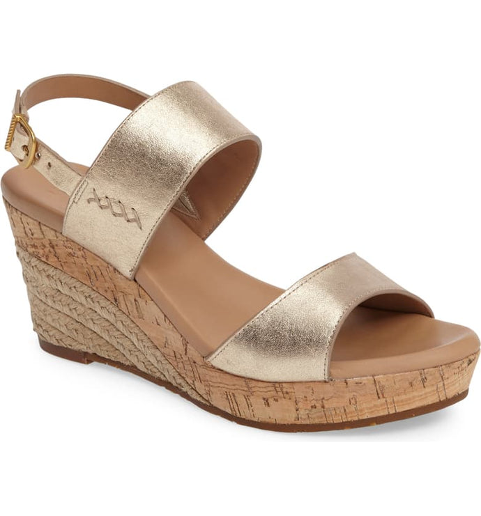 ugg gold wedge sandals