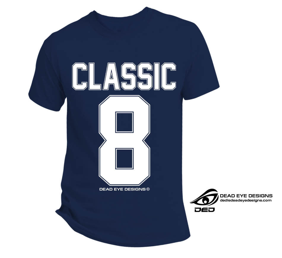 navy blue and white jersey