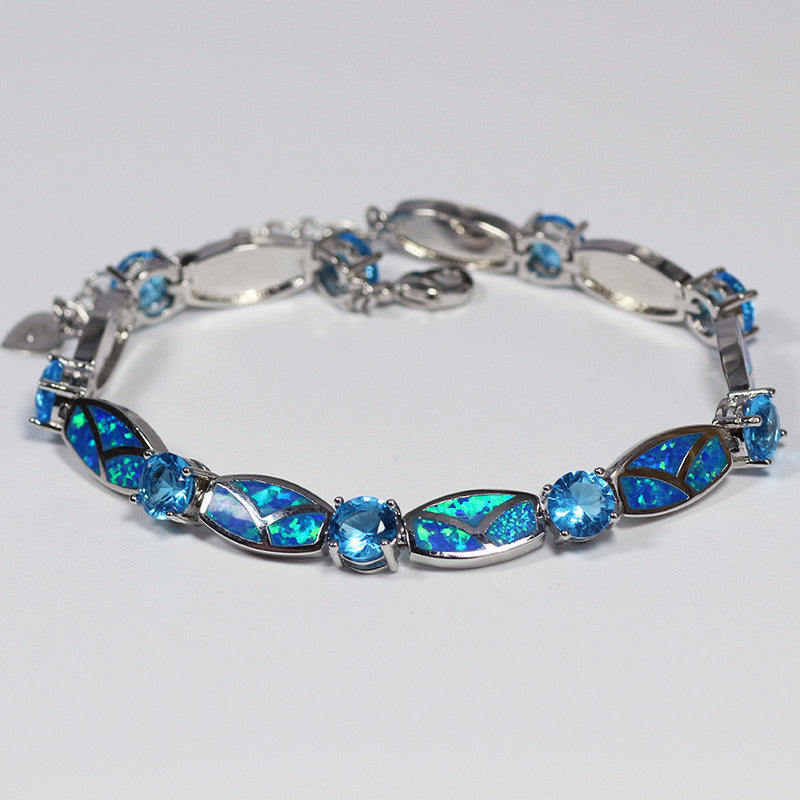 Blue Opal Gem Bracelet – Treasure Fan