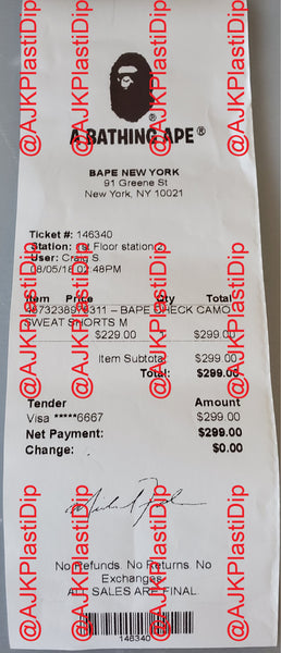 footlocker fake receipt