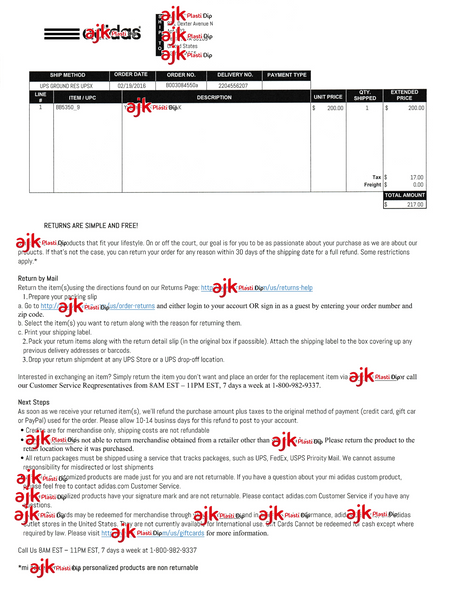 adidas yeezy receipt pdf