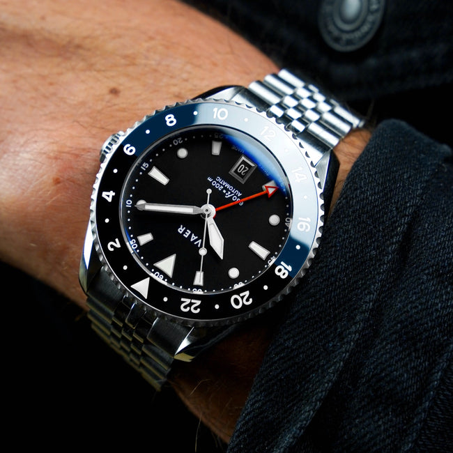 VAER | G7 Meridian Navy/Black GMT: 20ATM, Sapphire Glass, Swiss Made ...