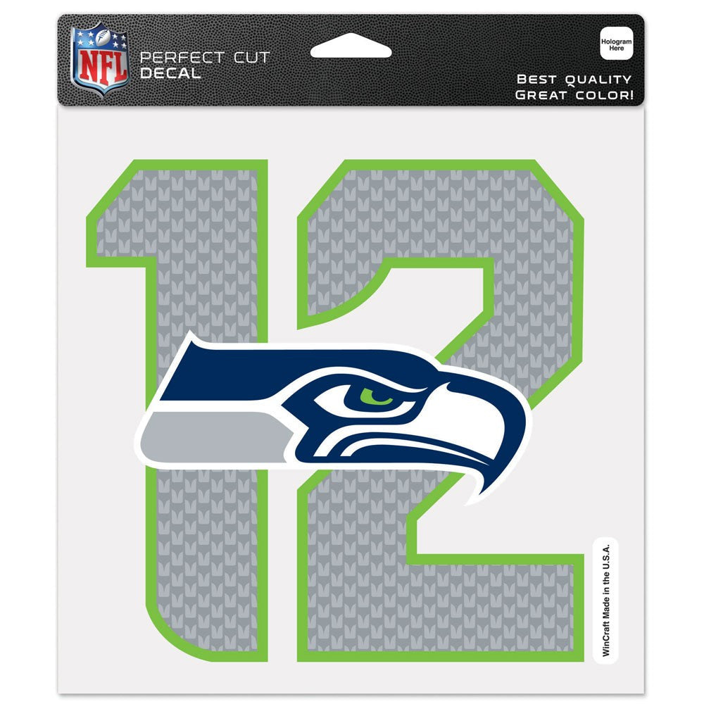 8 X 8 Seattle Seahawks 12 Logo Decal – Cougarwear