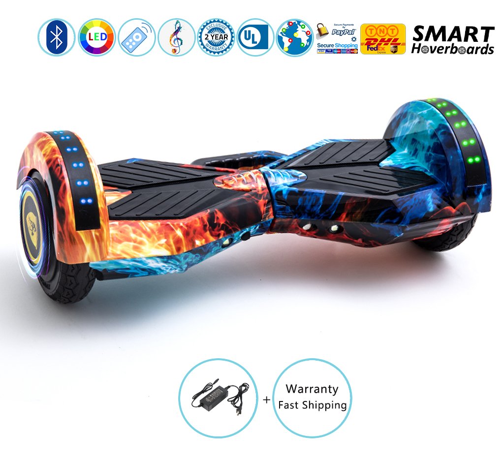 8 Lambo Chrome Pink Hoverboard With Remote Bluetooth Speakers Smart Hoverboards