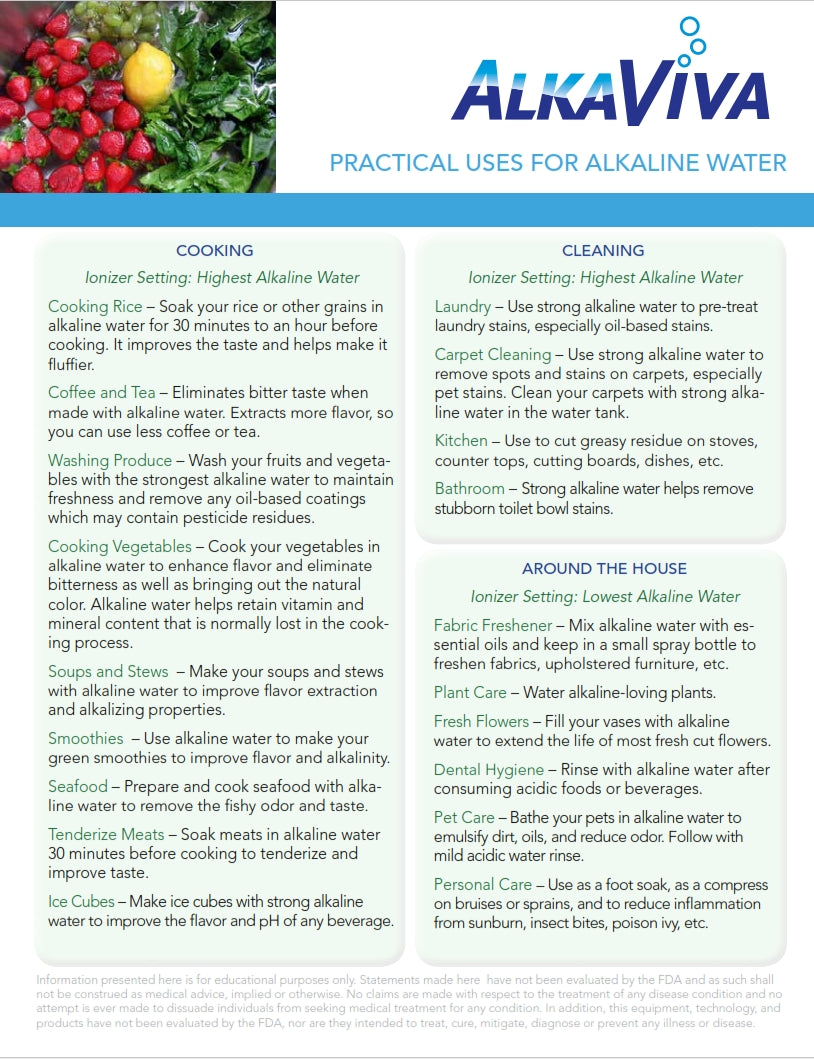 Practical Uses for Alkaline Water