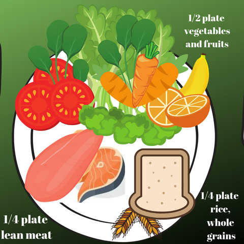 portion control meals nz - Fitfood - showing up a plate containing different nutrients