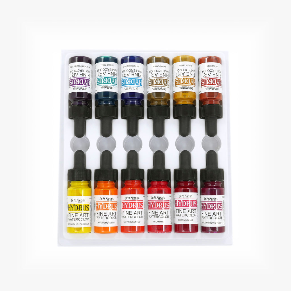 Hydrus Fine Art Watercolor, 0.5 Oz, Set 3 – Dr. Ph. Martin's | Mfg. Salis Int'l, Inc.