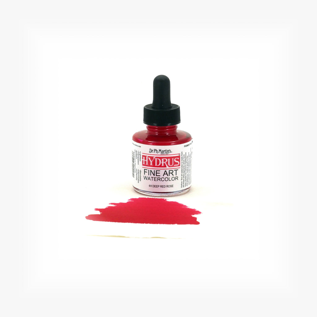 Hydrus Fine Art Watercolor, 1.0 Oz, Deep Red Rose (4H) – Dr. Ph. Martin's | Mfg. Salis Int'l, Inc.