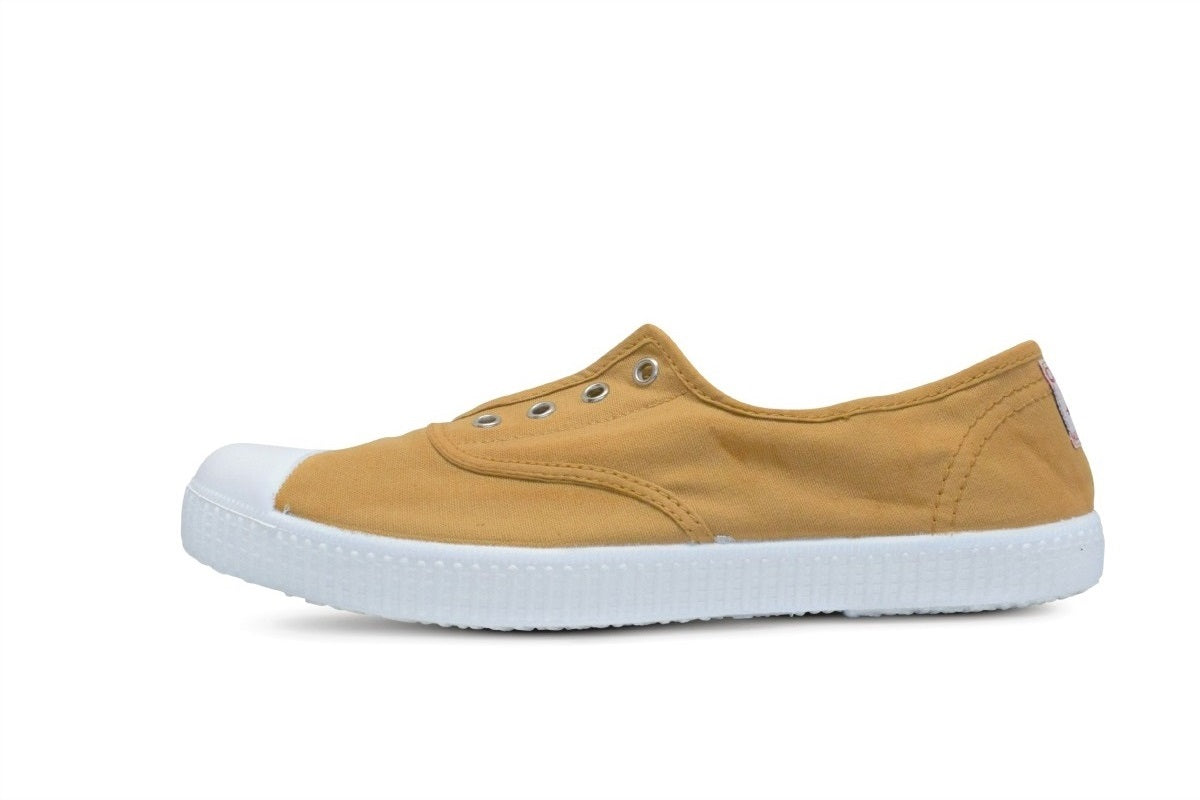 Plimsoll mustard - Women's slip ons 