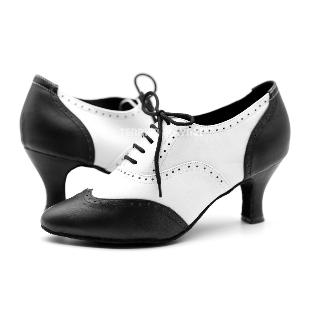 dance shoes black and white