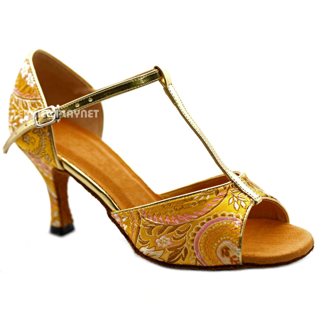 yellow dance shoes