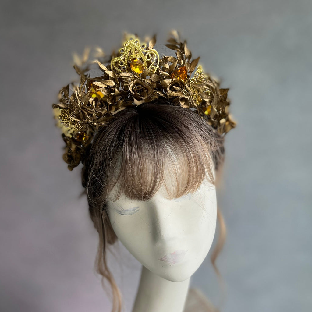 meadow flower gold tiaraと天使の羽セット - 子ども用ファッション小物