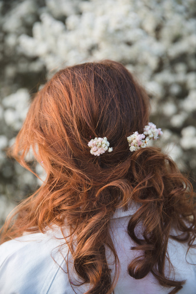 3 5 10pcs Blush And Ivory Flower Hairpins Preserved Baby S Breath Flow Magaela