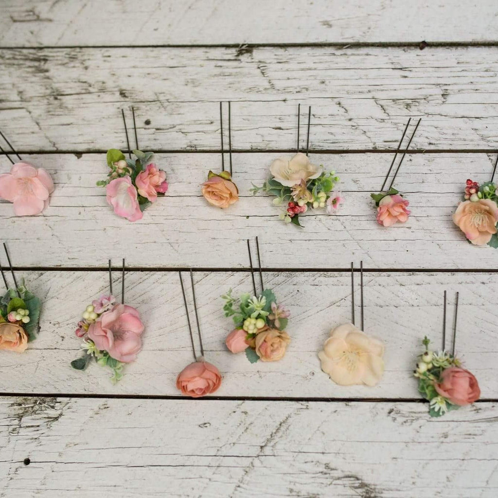 green flower hair accessories