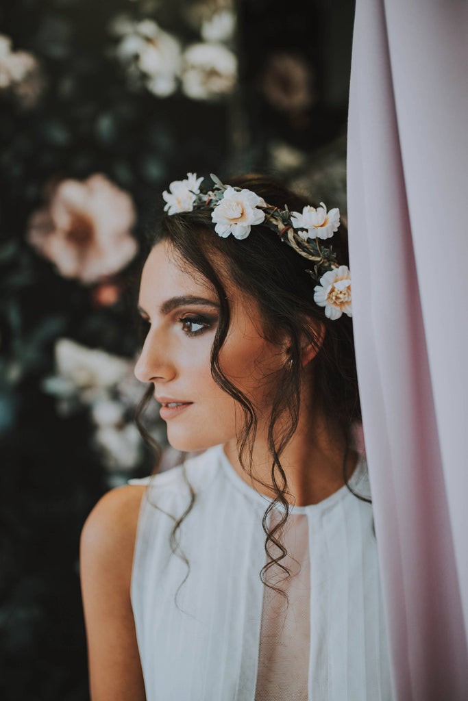 flower wedding head wreath