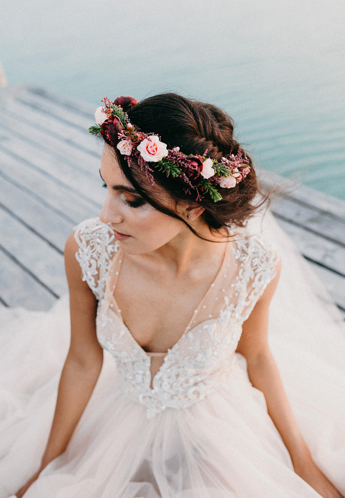 floral crown wedding