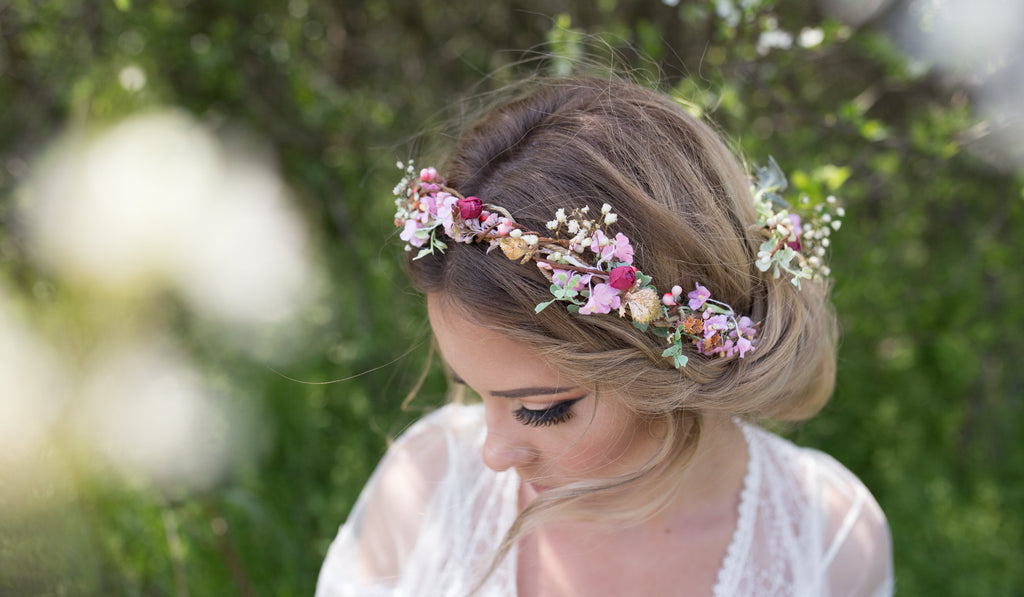 flower wedding head wreath