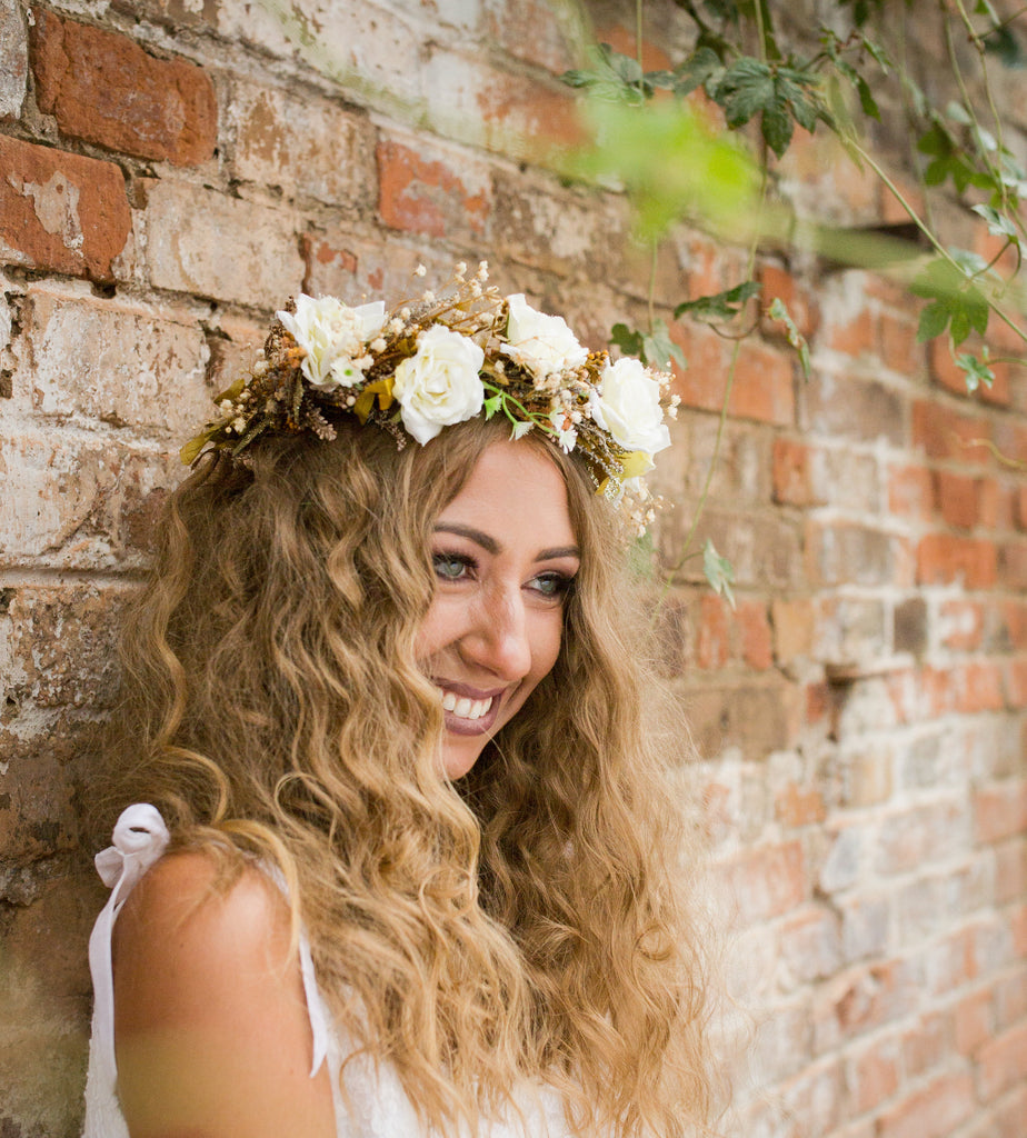 wedding head wreath