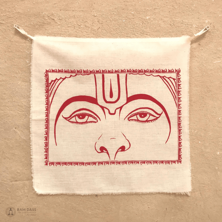 Hanuman Eyes Prayer Flag – Love Serve Remember Shop