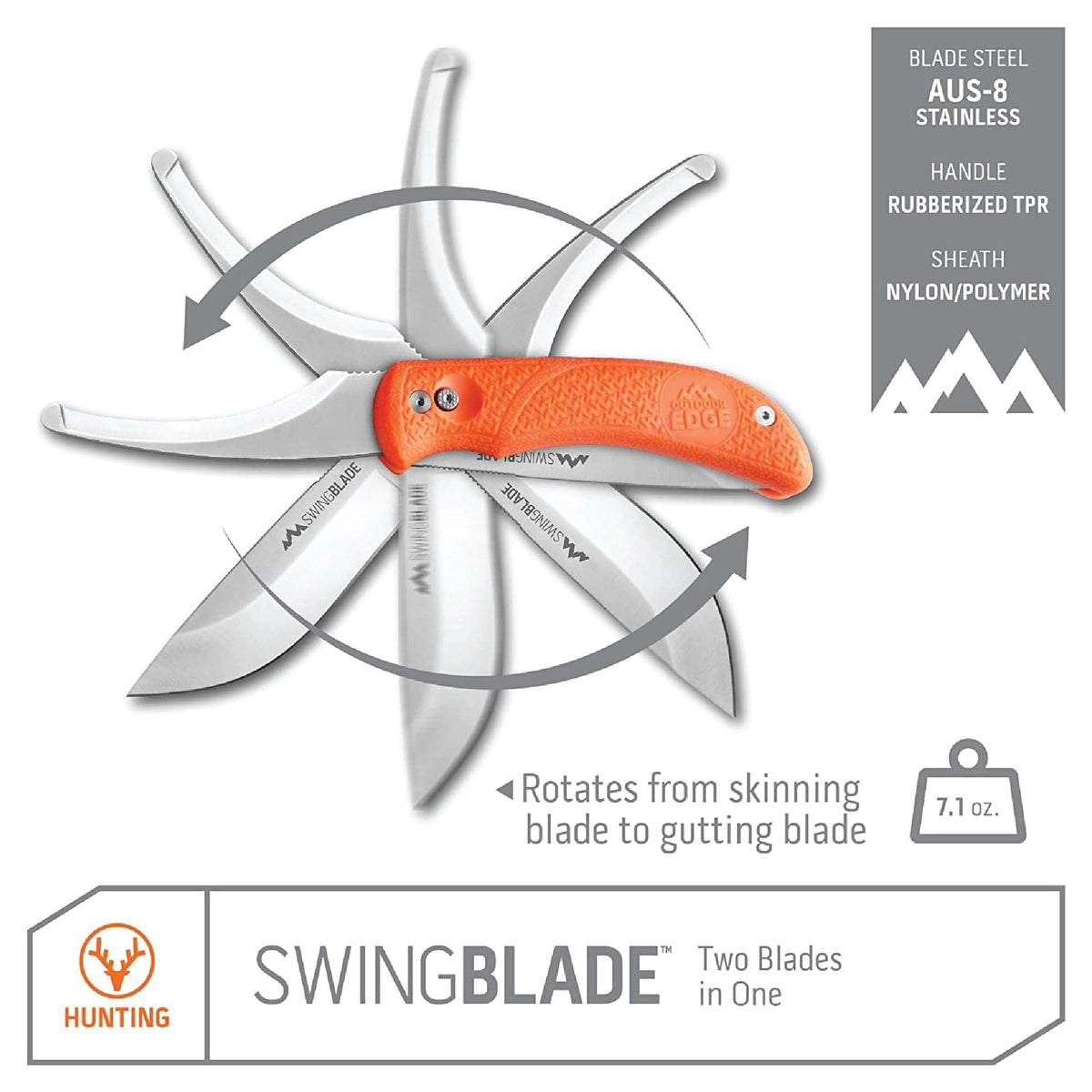 SwingBlade Flipping Skinning Knife And Gutting Blade Outdoor Edge   SwingBladeOGs 02 1200x 