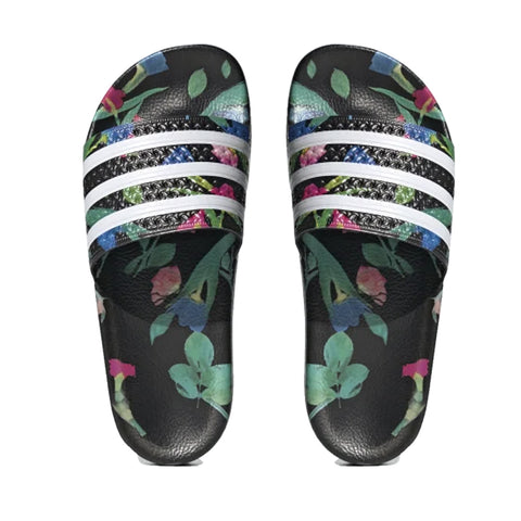 adidas floral slippers