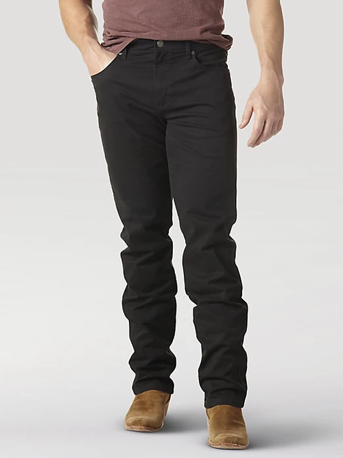 MEN'S WRANGLER RETRO® SLIM FIT STRAIGHT LEG PANT IN BLACK: 88MWZBK