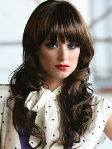 Brown layered wig with bangs | Forever Young Wigs