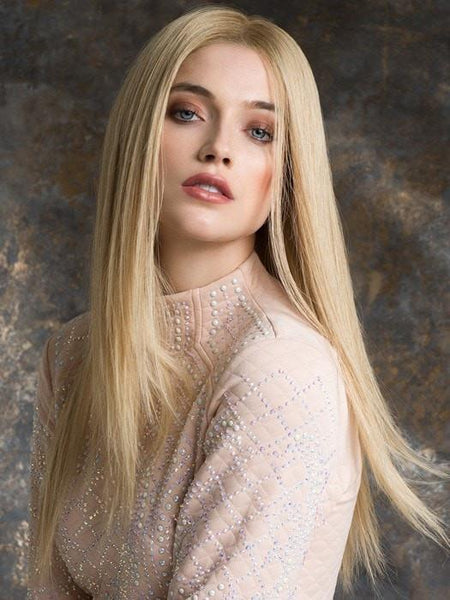 Long, Platinum Blonde Human Hair Wig