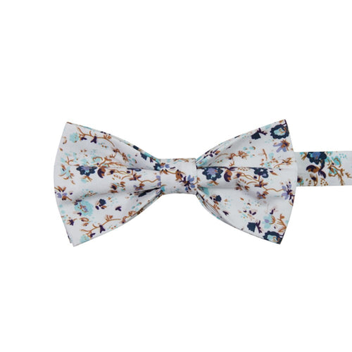 Blue Bloom Bow Tie (Pre-Tied) - EMBR