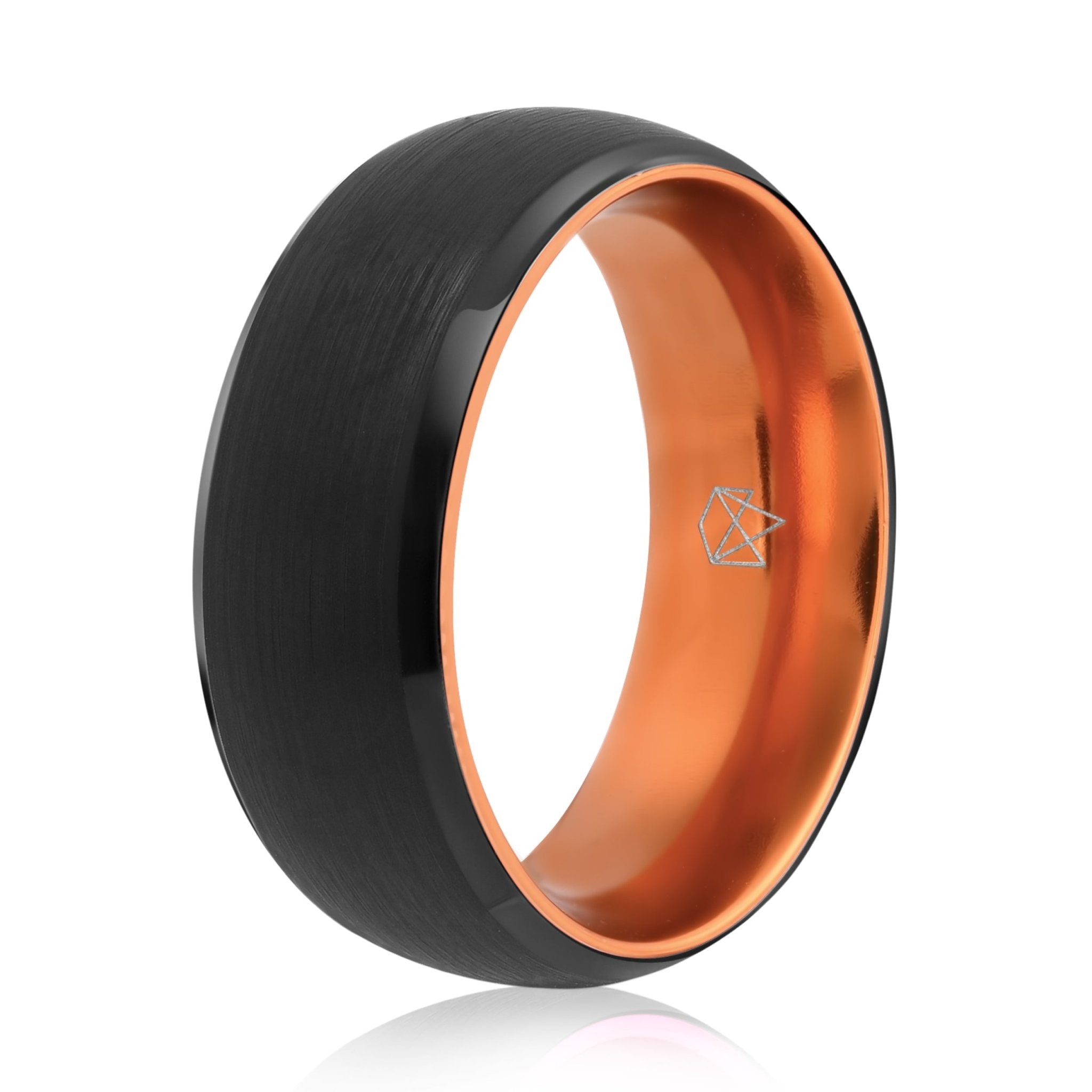 Black Tungsten Ring - Resilient Orange - EMBR product image