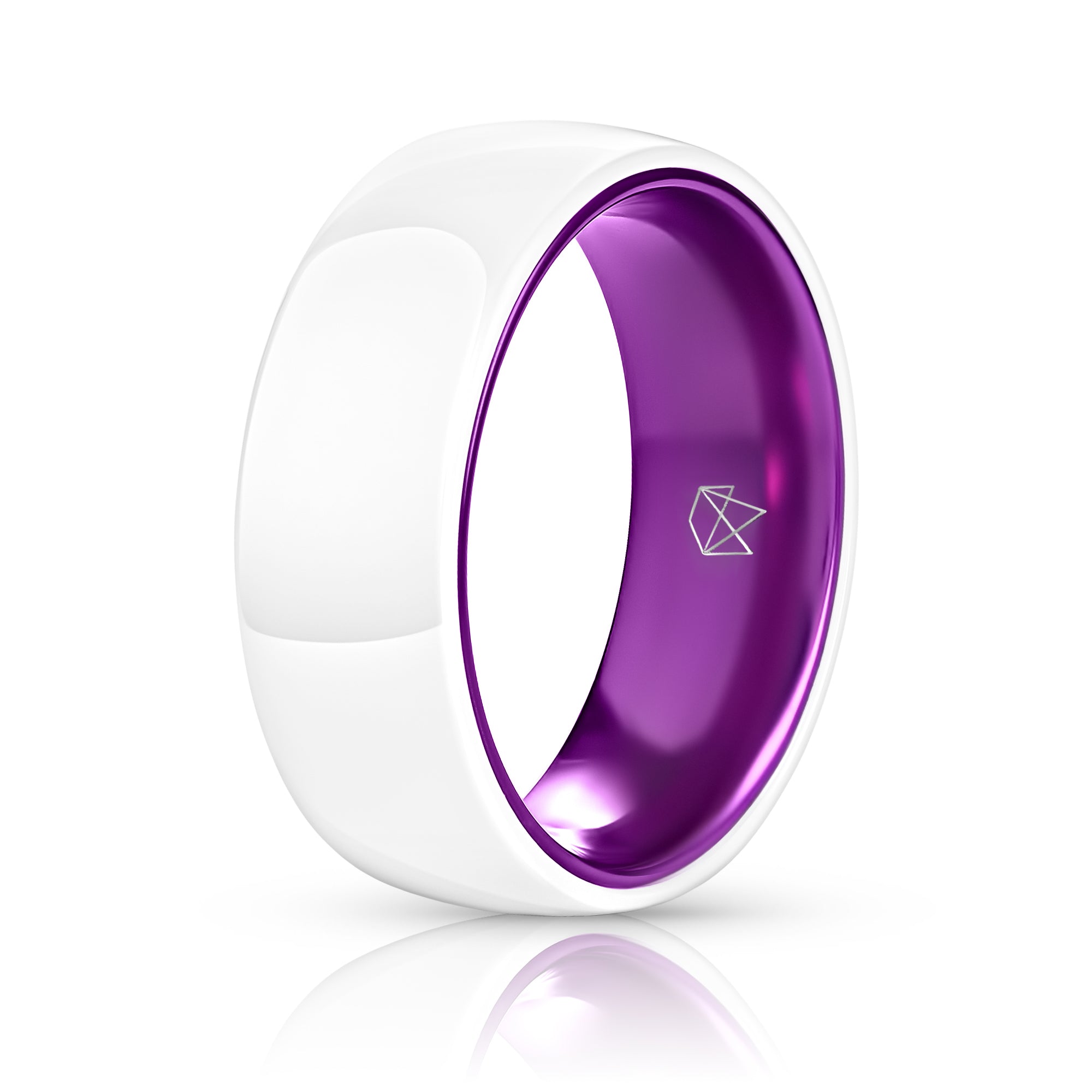 White Ceramic Ring - Resilient Purple - EMBR product image