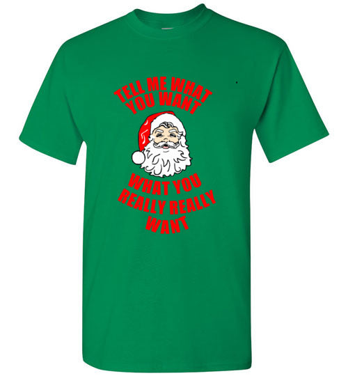 Santa Tell Me What You Want What You Really Really Want Christmas T-Sh ...