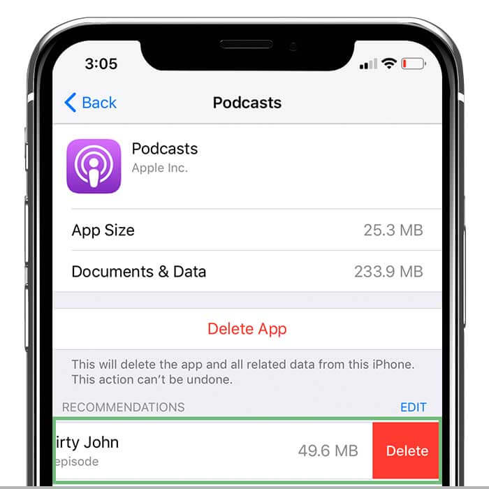 7. Delete Old Podcasts