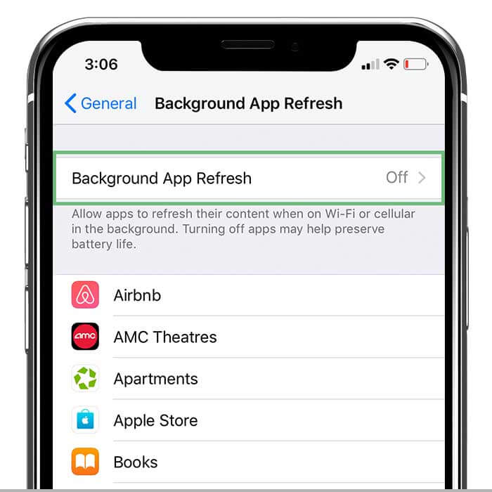 9. Turn Off Background App Refresh