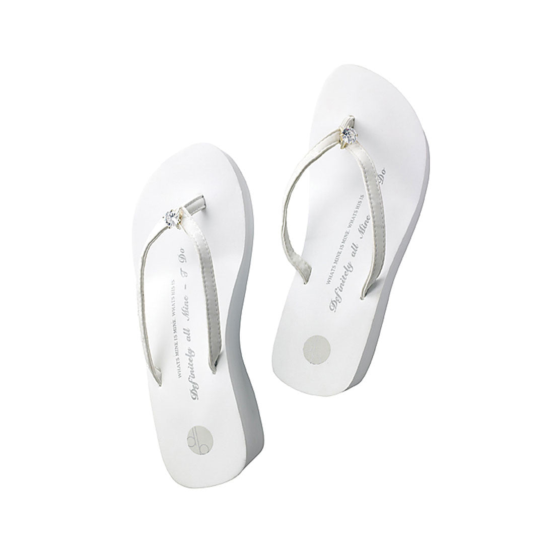 white platform flip flops wedding