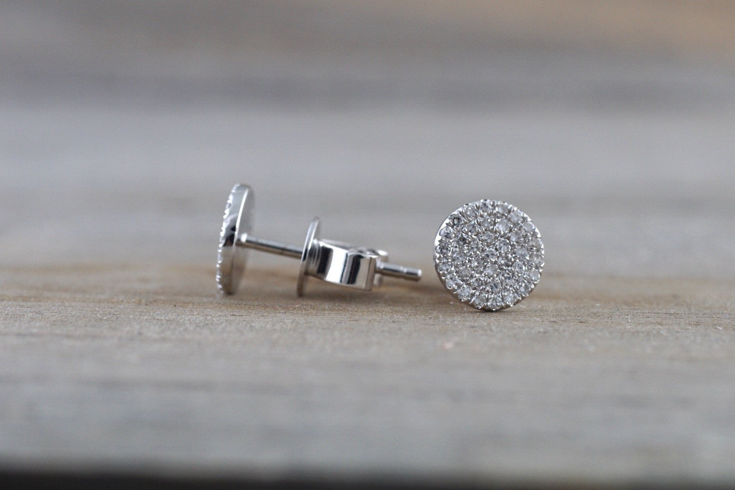 flat diamond earrings