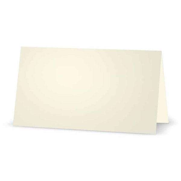 Solid Ivory Place Cards - Tent Style