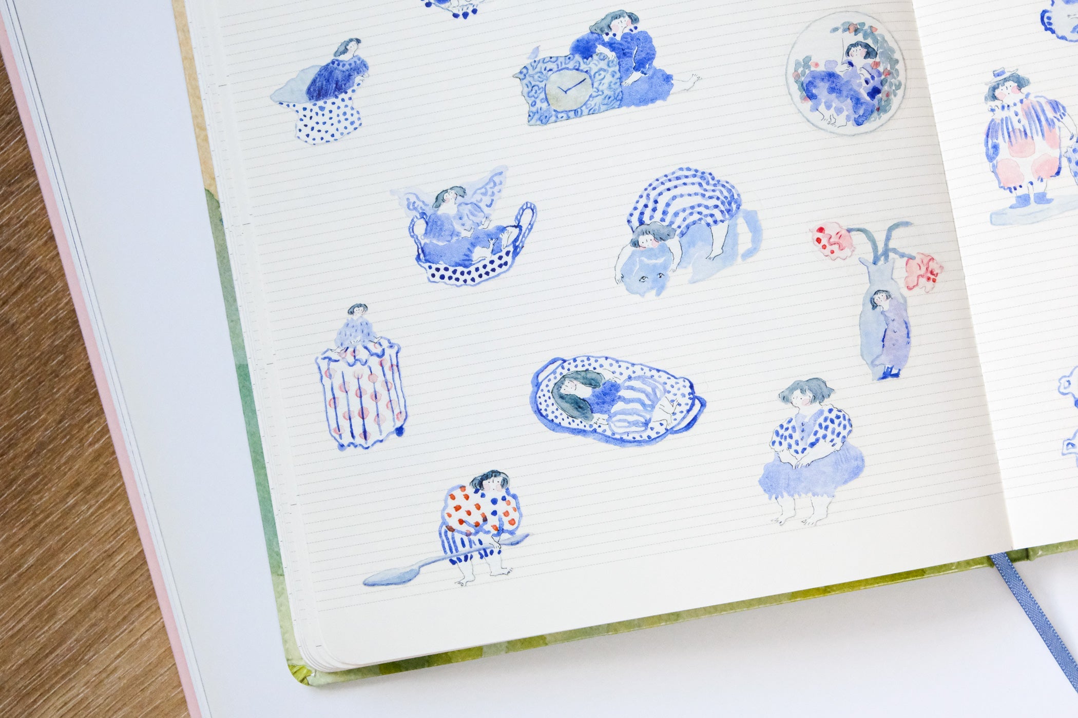 Dodolulu - Washi Tape - Blue and White (PET)