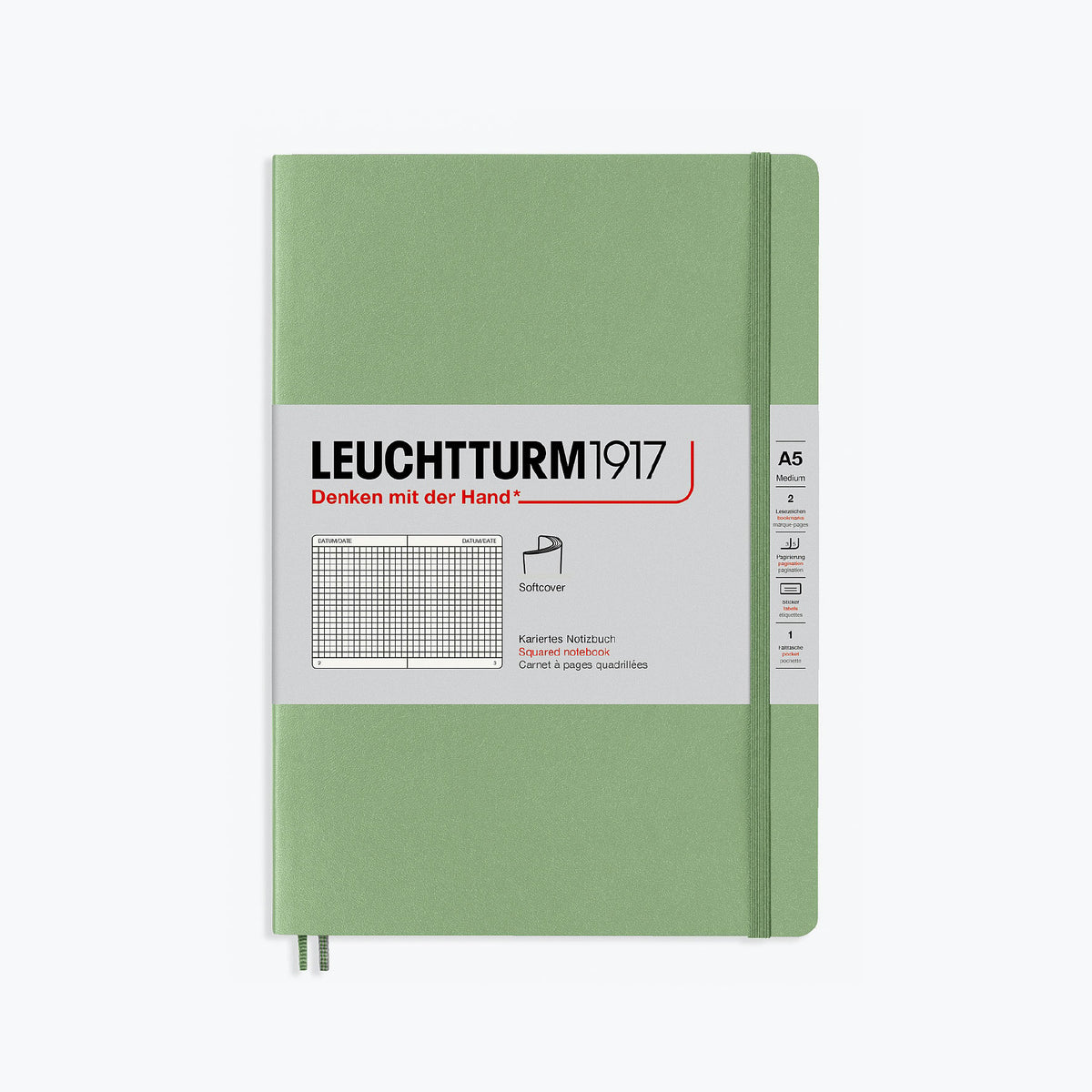 Notebook Master Slim (A4+) with staves, Hardcover, 121 numbered pages, black  - LEUCHTTURM1917