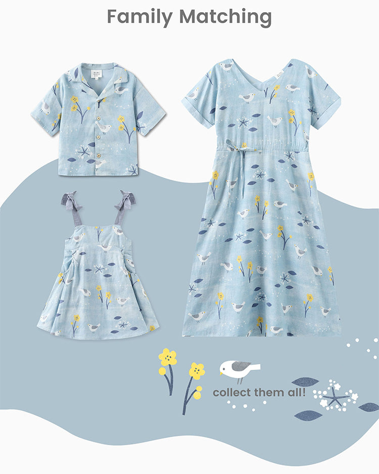 Birds By The Bay Girl's Wide Pocket Dress