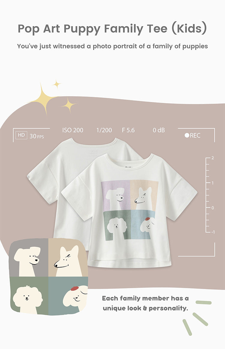 Pop Art Puppy Family Tee