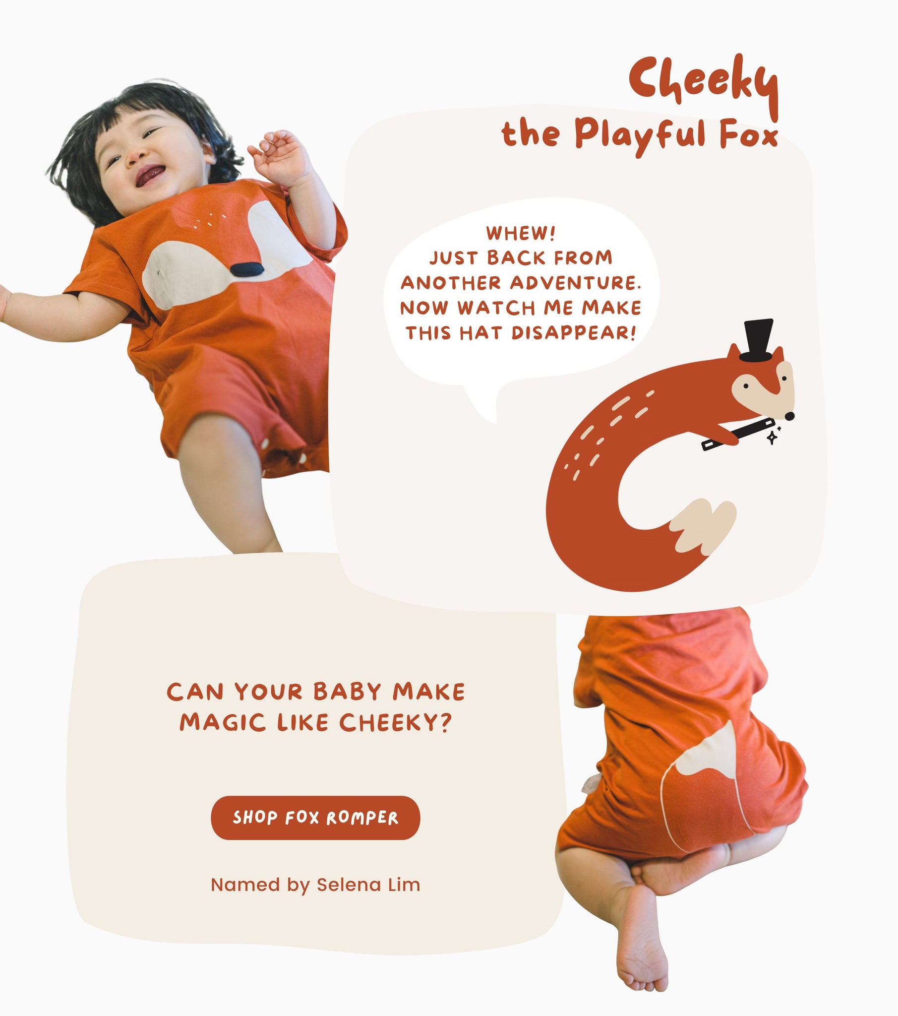 Cheeky the Fox Baby Romper