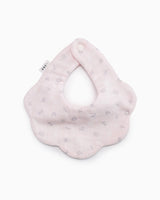 hand-made in Japan, double gauze cotton, pink cloud-shaped baby bib. Perfect babies and newborn gifting for 0-24 months old.