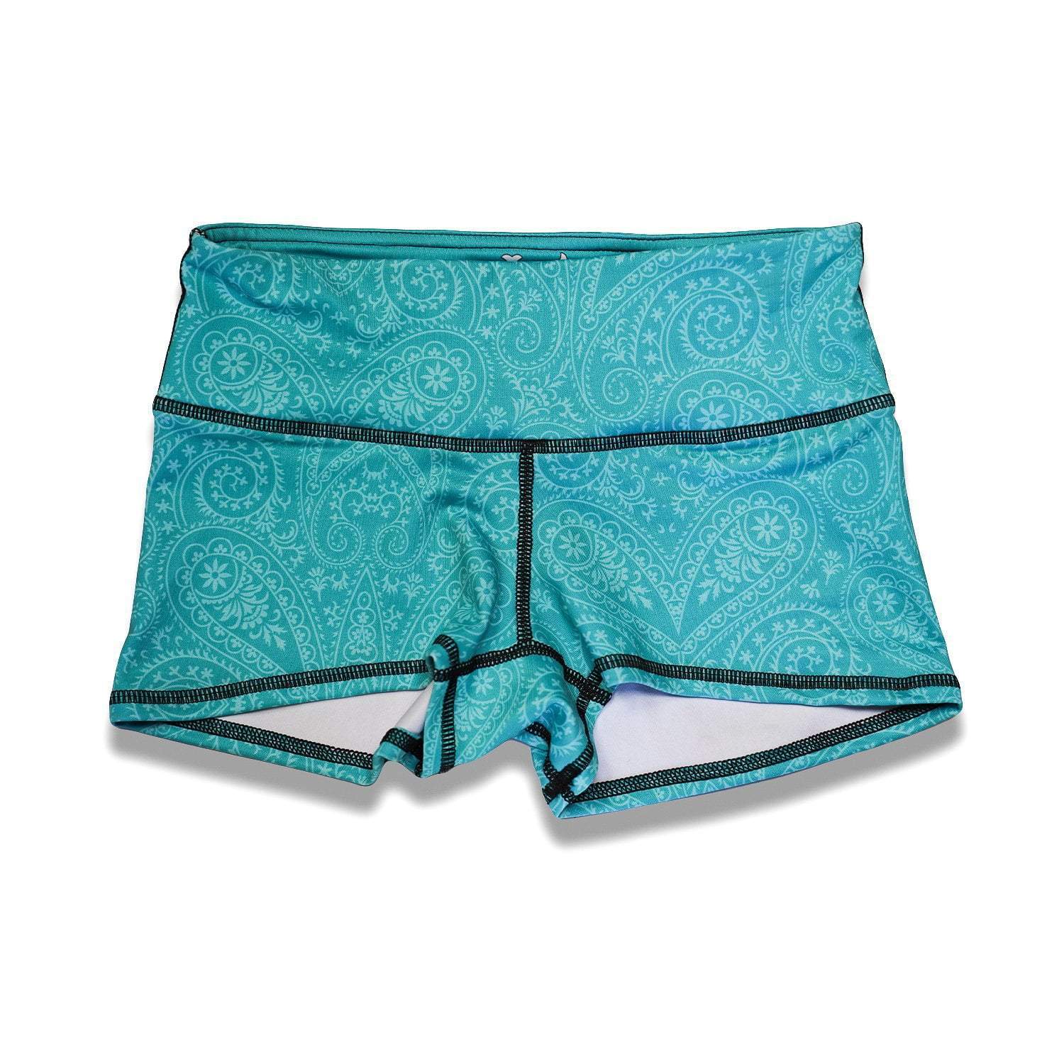 Women's Performance Shorts - Paisley – Caffeine and Kilos Inc