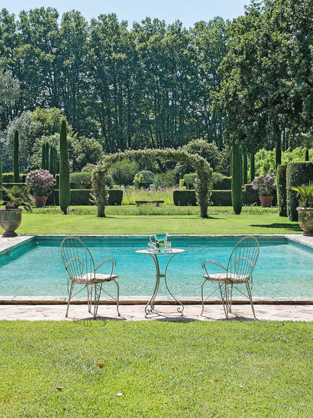 French garden furniture by the swimming pool