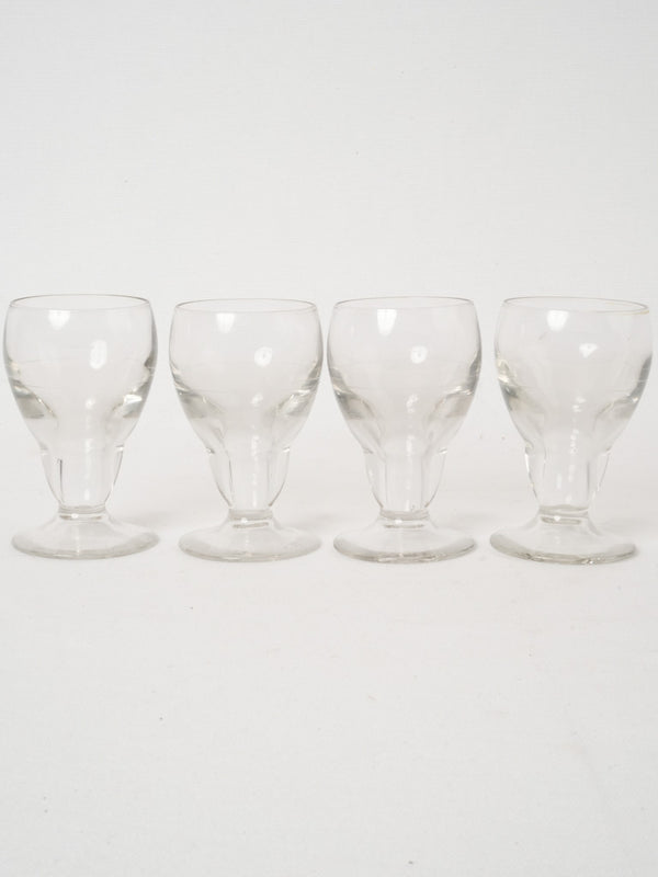 Antique French Wine Glasses, Set of Eight - Piggy Kitchen