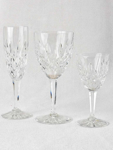 Crystal Lorraine wine glasses and flutes