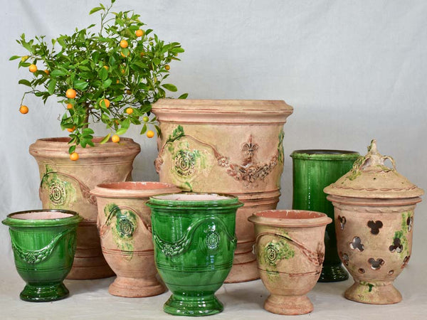 French Artisan made Anduze urns citrus planters