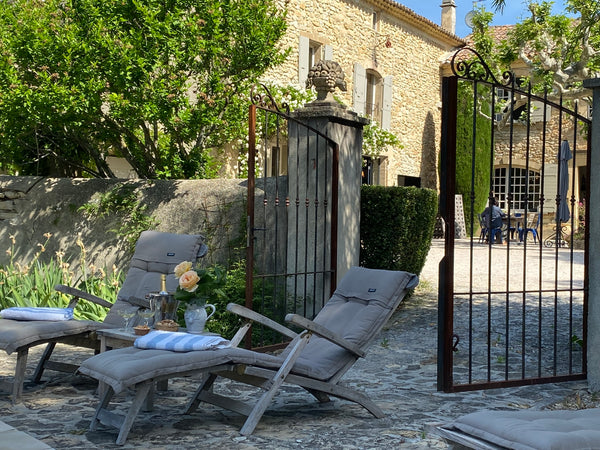 French iron gates farmhouse French garden Provence