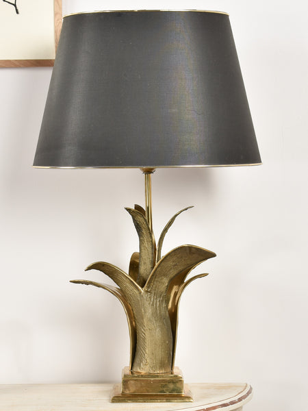 Vintage lamp bronze leaves